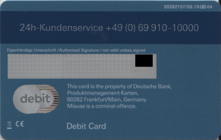 Deutsche Bank Card Plus Mastercard – EMV-Kartentest